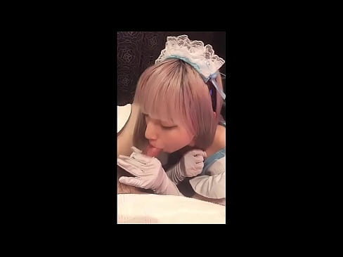 ❤️ 日本偶像[mayuka]，法国女仆装，第一部分，口交和用乳液打飞机 Fucking❌️❤